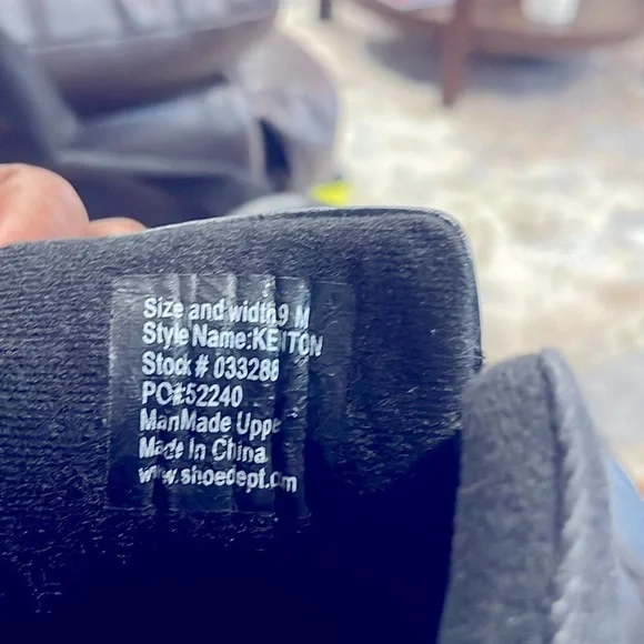 Ashford Hayes Men's Black Faux Leather Boots Size 9Medium Lace Up Good Condition - Picture 10 of 13